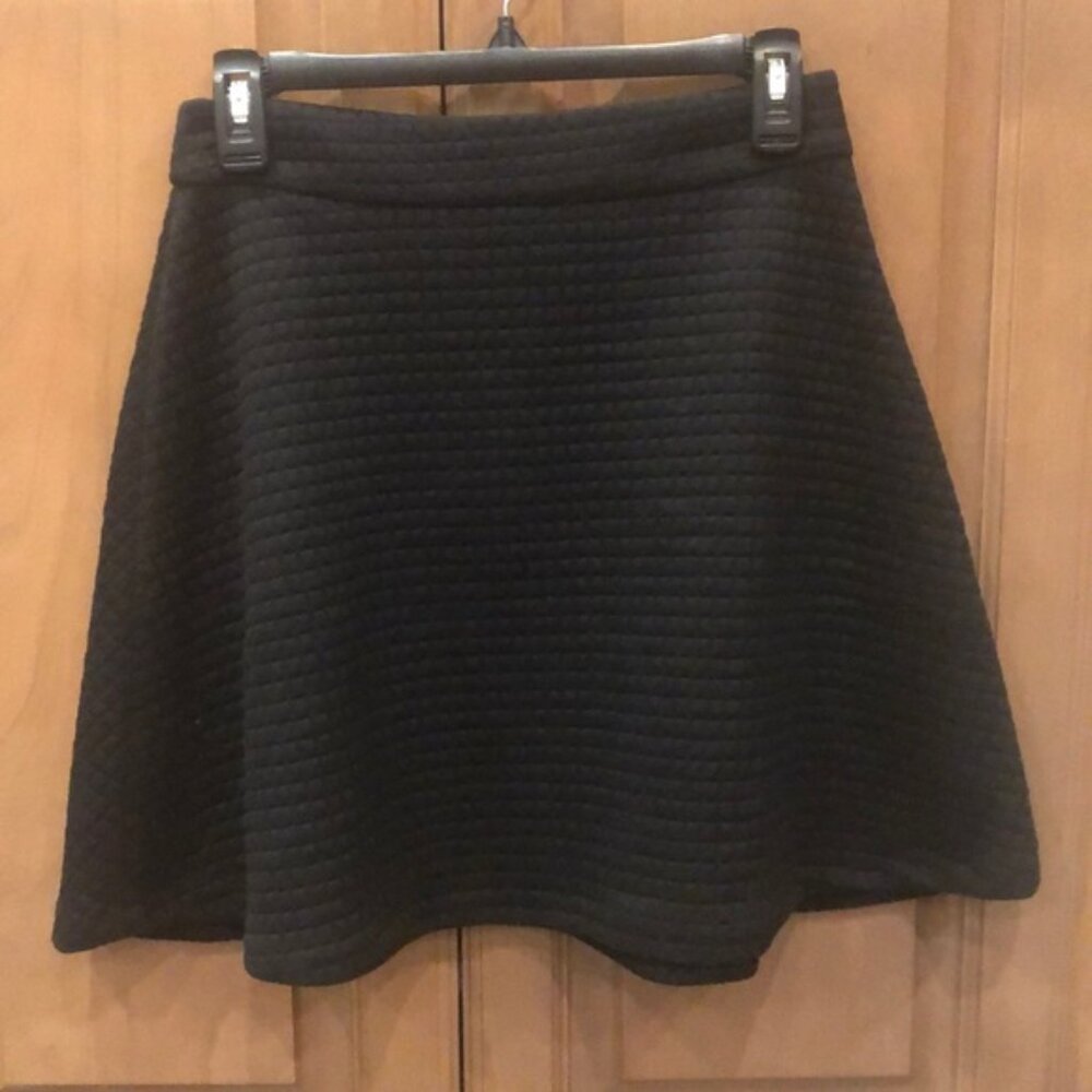 New Banana Republic quilted checked textured grid full a-line skater mini skirt